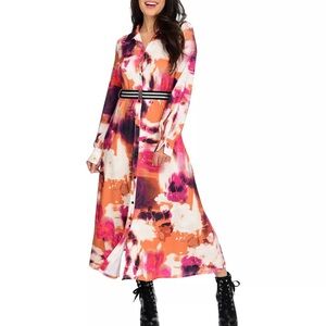 Women’s Mod X‎ Long-Sleeve Belted Maxi Dress